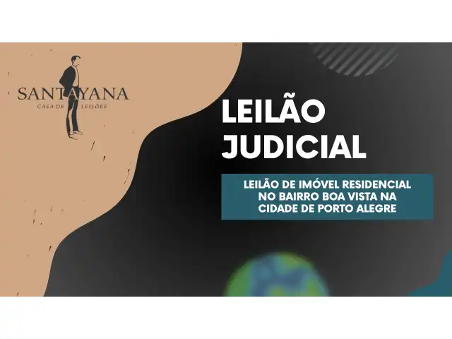 LEILÃO DE IMÓVEL RESIDENCIAL NO BAIRRO BOA VISTA NA CIDADE DE PORTO ALEGRE
