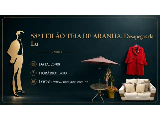 58º LEILÃO TEIA DE ARANHA: Desapegos da Lu