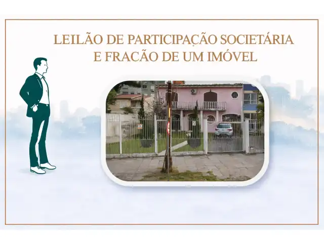 GRANDE LEILÃO DE AÇÕES SOCIETÁRIAS E FRAÇÃO DE TERRENO