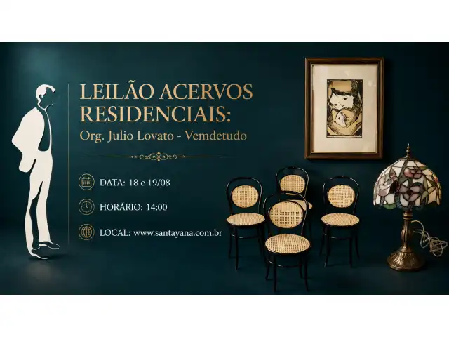LEILÃO ACERVOS RESIDENCIAIS: Org. Julio Lovato - Vemdetudo