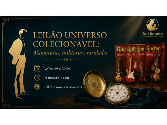LEILÃO UNIVERSO COLECIONÁVEL: Miniaturas, militaria e raridades