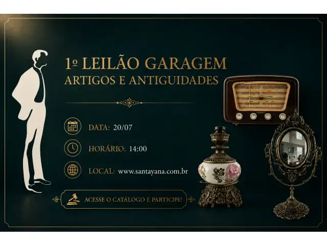 1º LEILÃO GARAGEM ARTIGOS E ANTIGUIDADES
