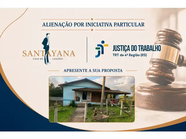 Imóvel rural com galpão de madeira no município de Encantado/RS
