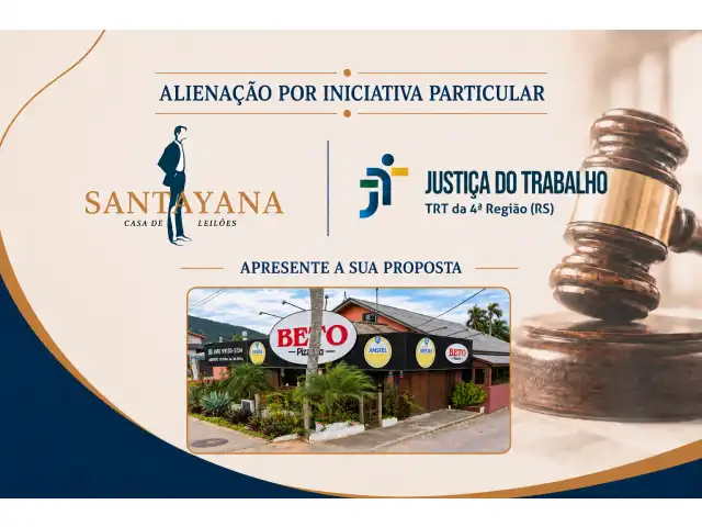 IMÓVEL onde atualmente funciona a empresa "Beto Pizzaria", localizado na Rodovia SC-434 EM GAROPABA