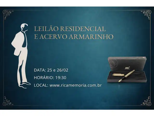 LEILÃO RESIDENCIAL E ACERVO ARMARINHO