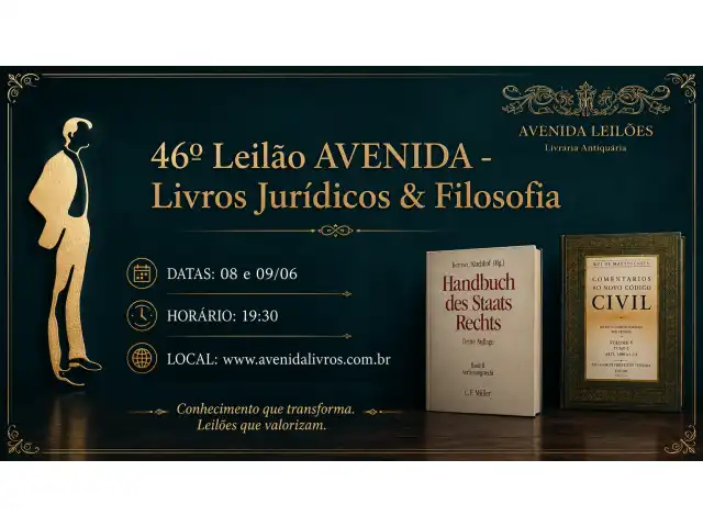 46º Leilão AVENIDA - Livros Jurídicos & Filosofia