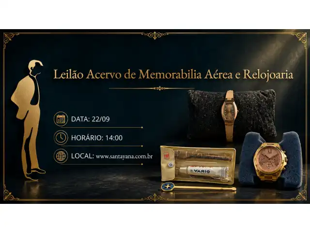 Leilão Acervo de Memorabilia Aérea e Relojoaria