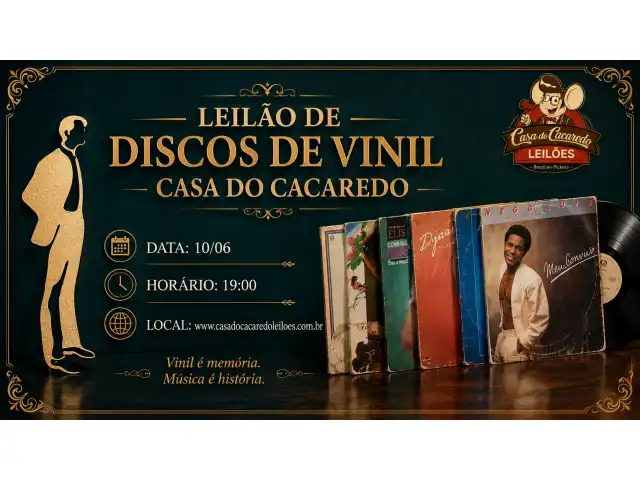 LEILÃO DE DISCOS DE VINIL - CASA DO CACAREDO