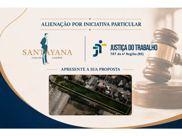 Terreno Urbano sem benfeitorias, localizado em Pelotas na Avenida Zeferino Costa, nº 731, bairro Três Vendas - JUSTIÇA DO TRABALHO