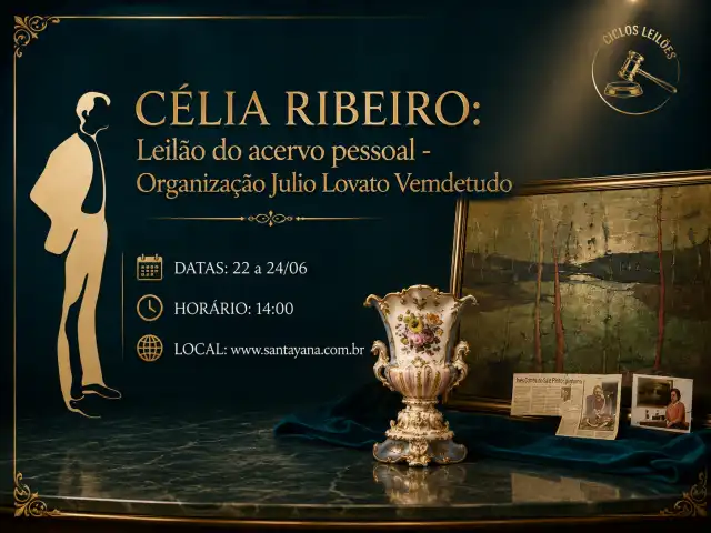CÉLIA RIBEIRO: Leilão do acervo pessoal - Organização Julio Lovato Vemdetudo