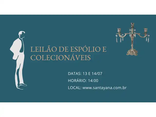 LEILÃO ESPÓLIO E COLECIONÁVEIS