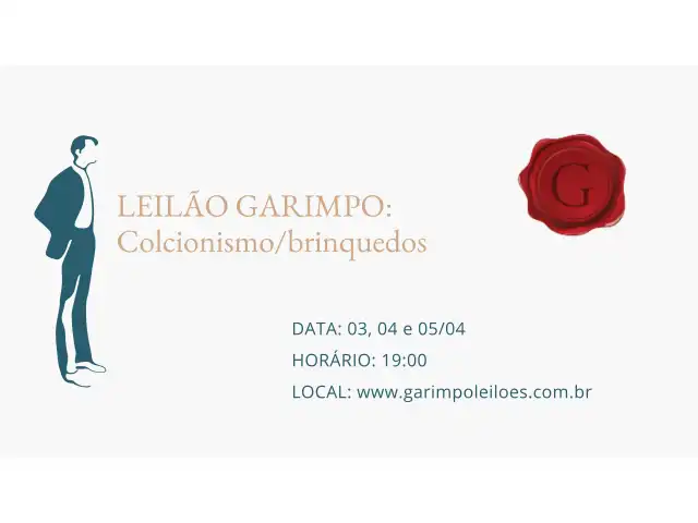 LEILÃO GARIMPO: Colecionismo/brinquedos