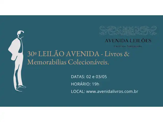 30º Leilão Avenida Livros & Memorabilia Colecionáveis