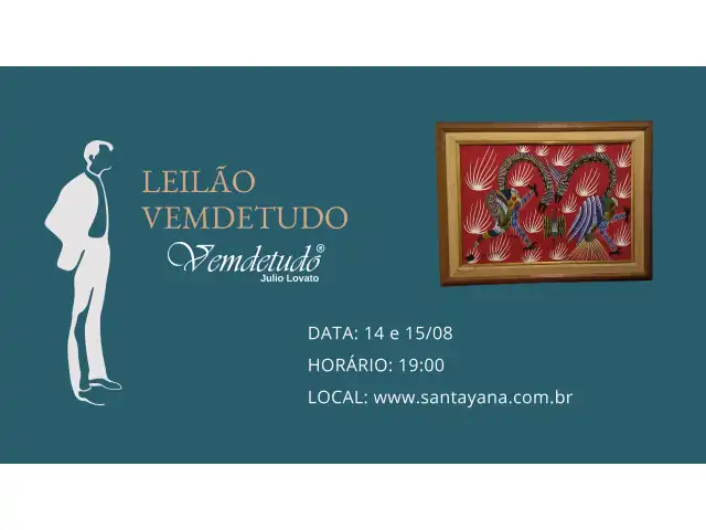 VEMDETUDO: LEILÃO DE ACERVO PESSOAL E DESTACADAS OBRAS DE ARTE