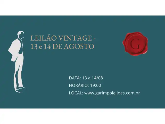 LEILÃO VINTAGE - 13 e 14 DE AGOSTO