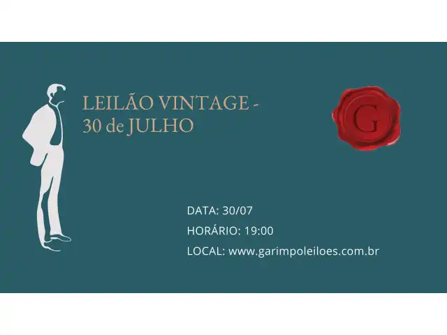 LEILÃO VINTAGE - 30 de JULHO