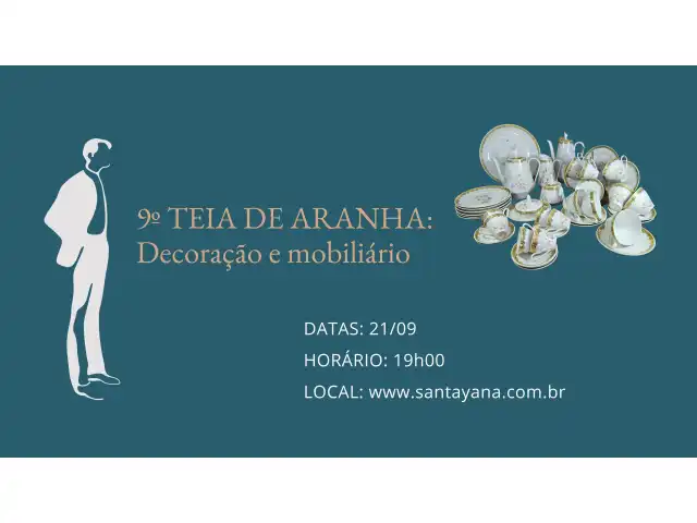 7º LEILÃO TEIA DE ARANHA: DECORAÇÃO E MOBILIÁRIO