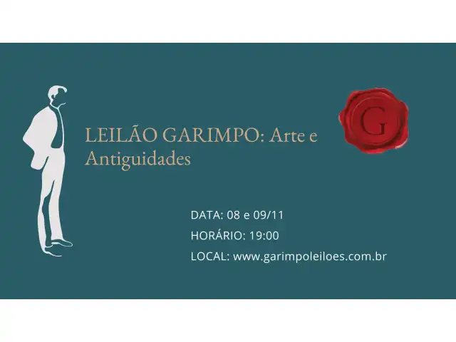 LEILÃO DE ARTE E ANTIGUIDADES DA LOJA GARIMPO