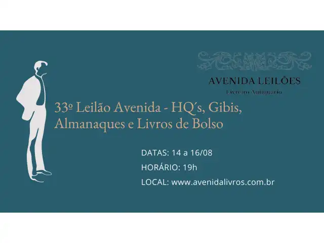 33º Leilão Avenida - HQ´s, Gibis, Almanaques e Livros de Bolso