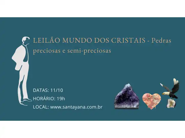 LEILÃO MUNDO DOS CRISTAIS - Pedras preciosas e semi-preciosas