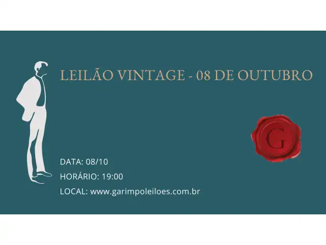 LEILÃO VINTAGE - 08 DE OUTUBRO