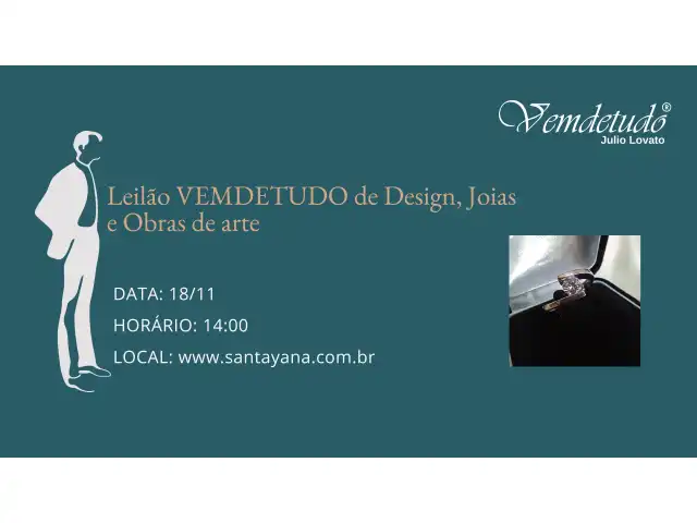 Leilão VEMDETUDO de Design, Joias e Obras de arte