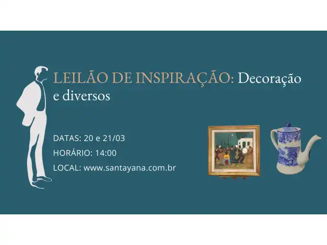 LEILÃO DE INSPIRAÇÃO: Decoração e diversos