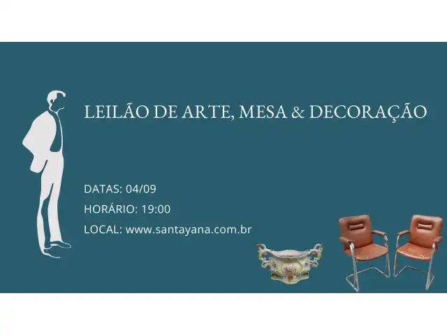 LEILÃO DE ARTE, MESA & DECORAÇÃO