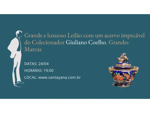 Grande e luxuoso Leilão com um acervo impecável do Colecionador Giuliano Coelho. Grandes Marcas