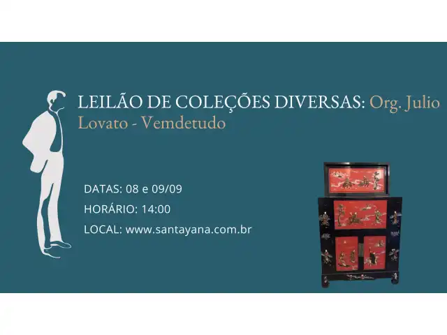 LEILÃO DE COLEÇÕES DIVERSAS: Org. Julio Lovato - Vemdetudo