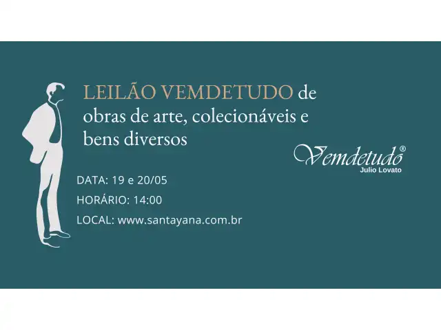 Leilão VEMDETUDO de obras de arte, colecionáveis e bens diversos