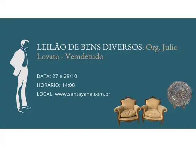 LEILÃO DE BENS DIVERSOS: Org. Julio Lovato - Vemdetudo