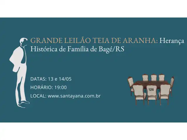 GRANDE LEILÃO TEIA DE ARANHA: Herança Histórica de Família de Bagé/RS