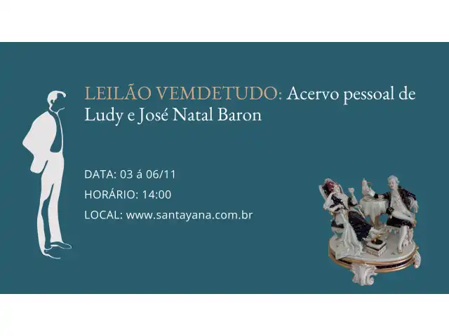 LEILÃO VEMDETUDO: Acervo pessoal de Ludy e José Natal Baron