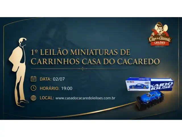 1º LEILÃO MINIATURAS DE CARRINHOS CASA DO CACAREDO