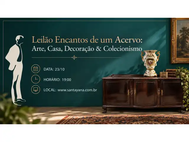 Leilão Encantos de um Acervo: Arte, Casa, Decoração & Colecionismo