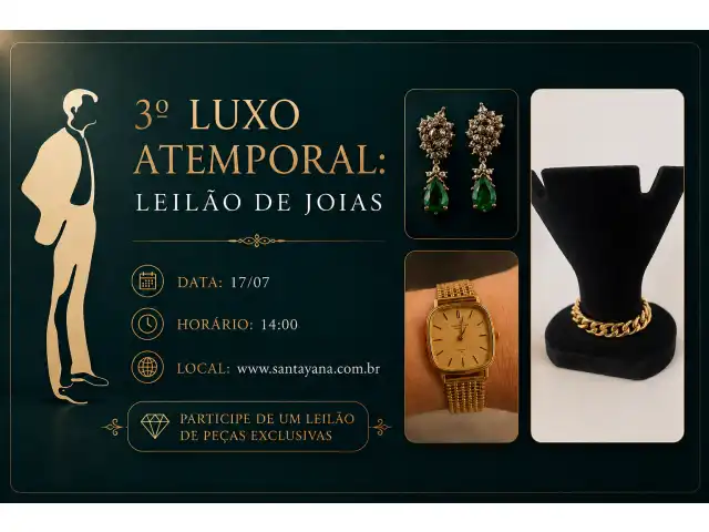 3º LUXO ATEMPORAL: Leilão de joias