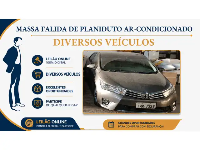 GRANDE LEILÃO DE VEÍCULOS DA MASSA FALIDA DE PLANIDUTO AR-CONDICIONADO