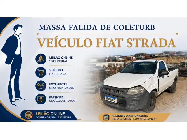 LEILÃO DE VEÍCULO FIAT STRADA - MASSA FALIDA DE COLETURB SOLUCOES AMBIENTAIS