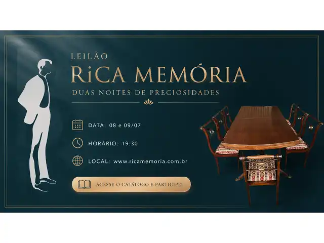 LEILÃO RiCA MEMÓRIA -DUAS NOITES DE PRECIOSIDADES