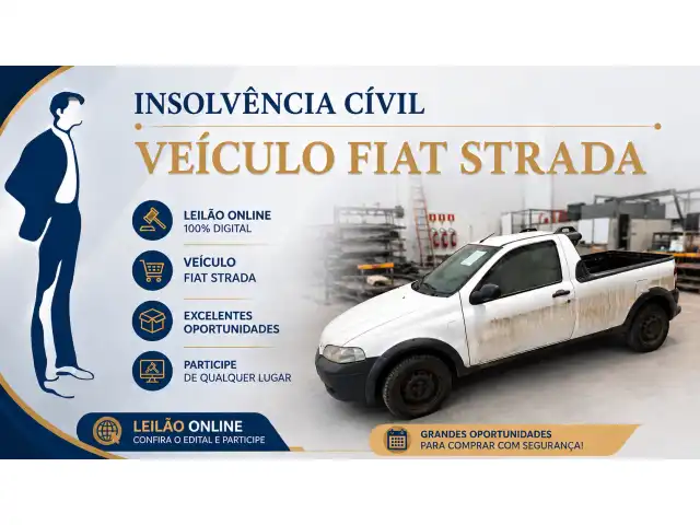Leilão de Veículo Fiat Strada - Insolvência Civil