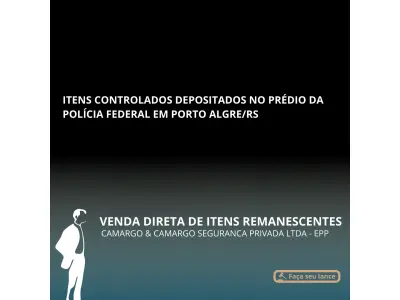 ITENS CONTROLADOS DEPOSITADOS NO PRÉDIO DA POLÍCIA FEDERAL EM PORTO ALGRE/RS
