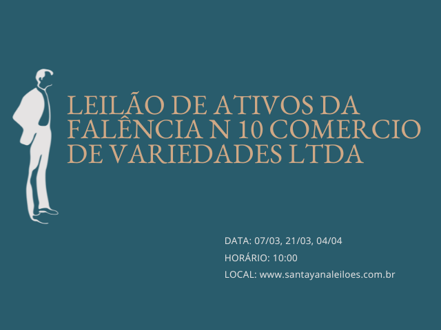 FALÊNCIA DE  N 10 COMERCIO DE VARIEDADES LTDA
