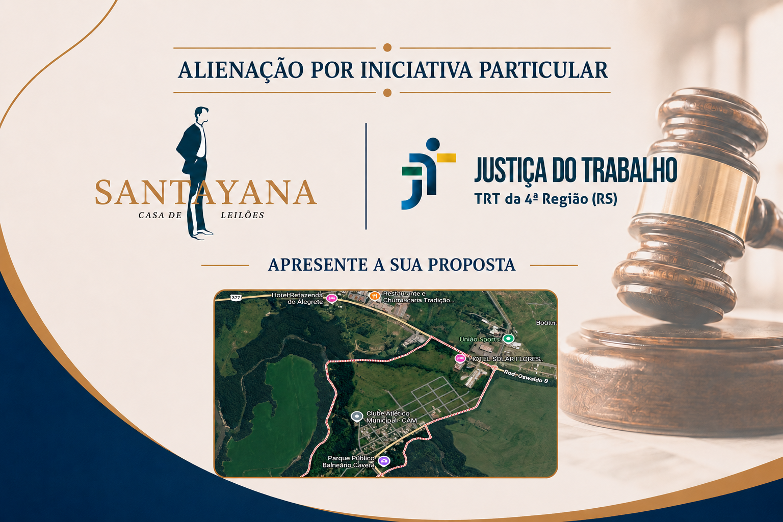 DIVERSOS IMÓVEIS NO MUNICÍPIO DE ALEGRETE - JUSTIÇA DO TRABALHO